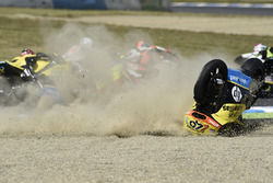Alex Rins, Paginas Amarillas HP 40, choque