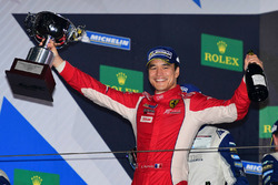 Podium GTE AM : le troisième, #83 AF Corse Ferrari 458 Italia: Francois Perrodo
