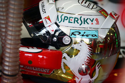 The helmet of Sebastian Vettel, Ferrari