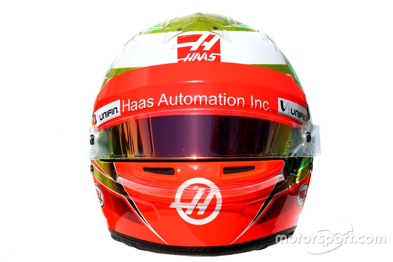 The helmet of Esteban Gutierrez, Haas F1 Team