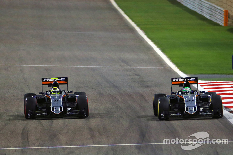 Nico Hulkenberg, Sahara Force India F1 VJM09 and Sergio Perez, Sahara Force India F1 VJM09