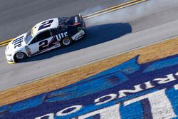 Brad Keselowski, Team Penske Ford with a blown engine