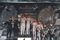 Podium: winner #33 Belgian Audi Club Team WRT Audi R8 LMS GT3: Enzo Ide, Christopher Mies, second pl