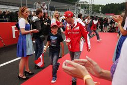 Sebastian Vettel, Ferrari lors de la parade des pilotes