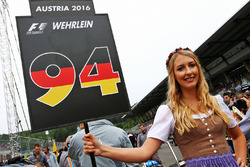 La Grid Girl de Pascal Wehrlein, Manor Racing