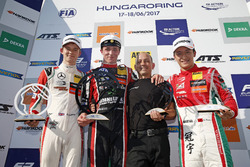 Podium: Race winner Joel Eriksson, Motopark Dallara F317 - Volkswagen, second place Callum Ilott, Prema Powerteam, Dallara F317 - Mercedes-Benz, third place Guan Yu Zhou, Prema Powerteam, Dallara F317 - Mercedes-Benz