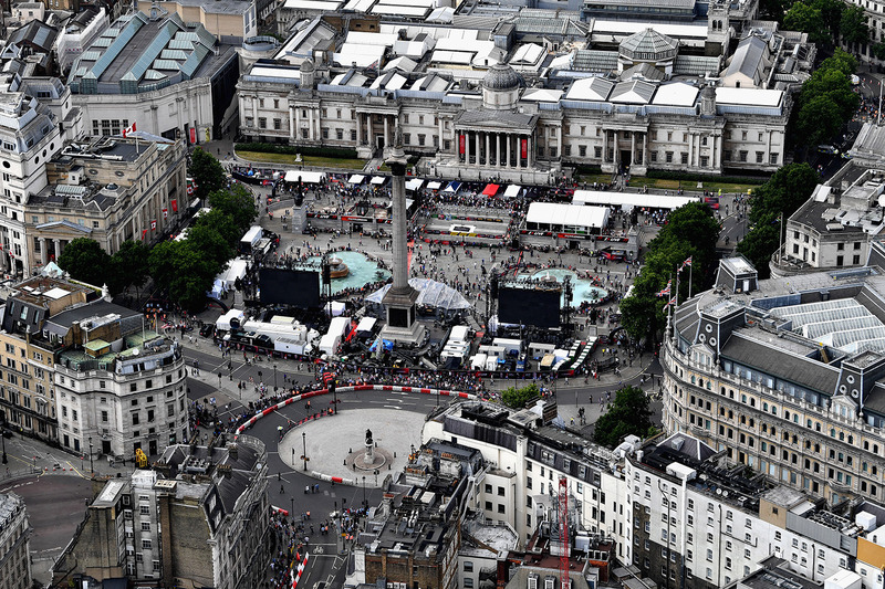 Una veduta aerea del F1 Live a Londra