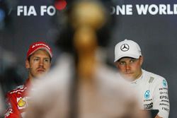 Press conference: second place Sebastian Vettel, Ferrari and winner Valtteri Bottas, Mercedes AMG F1