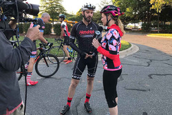 Jimmie Johnson, Hendrick Motorsports before a 69-mile bike ride to remember Nicky Hayden