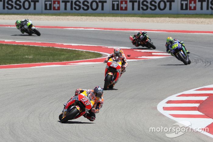 Marc Márquez, Repsol Honda Team, Dani Pedrosa, Repsol Honda Team, Valentino Rossi, Yamaha Factory Racing