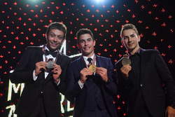 Top three in Championship: Worldchampion Marc Marquez, Repsol Honda Team, Honda; second place Valent