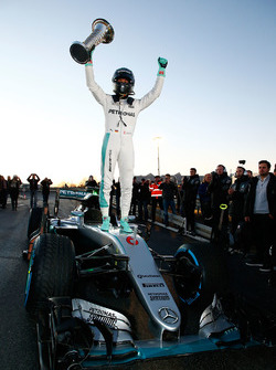 World Champion Nico Rosberg celebrates