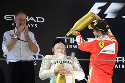 Podium: second place Nico Rosberg, Mercedes AMG F1, third place Sebastian Vettel, Ferrari