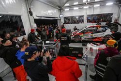 Car of Jari-Matti Latvala, Miikka Anttila, Toyota Yaris WRC, Toyota Racing in the team area