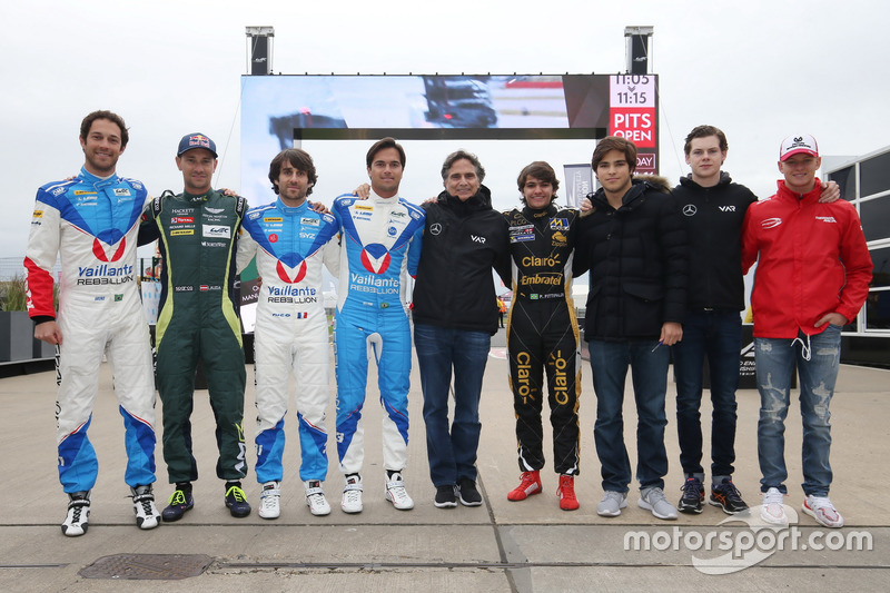 Bruno Senna, Vaillante Rebellion Racing, Mathias Lauda, Aston Martin Racing, Nicolas Prost, Nelson Piquet Jr., Vaillante Rebellion Racing, Nelson Piquet, Pietro Fittipaldi, Lotus, Pedro Piquet, Van Amersfoort Racing, Harrison Newey, Van Amersfoort Racing,