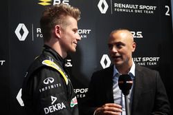 Nico Hulkenberg, Renault Sport F1 Team avec les médias