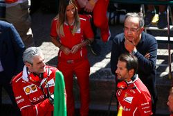 Maurizio Arrivabene, Team Principal, Ferrari, Sergio Marchionne, Chief Executive Officer, Fiat Chrysler and Chairman, Ferrari