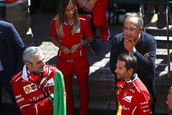 Maurizio Arrivabene, Team Principal, Ferrari, Sergio Marchionne, Chief Executive Officer, Fiat Chrysler and Chairman, Ferrari