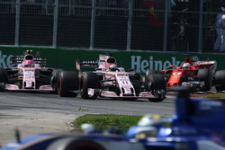 Sergio Perez, Sahara Force India F1 VJM10, Esteban Ocon, Sahara Force India F1 VJM10