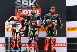 Podium: 1. Jonathan Rea, Kawasaki Racing; 2. Marco Melandri, Ducati Team; 3. Tom Sykes, Kawasaki Rac