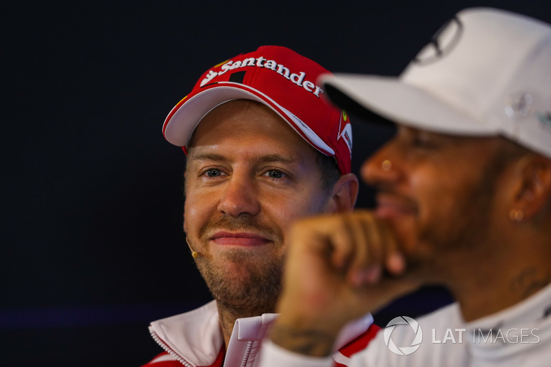 Sebastian Vettel, Ferrari in the Press Conference