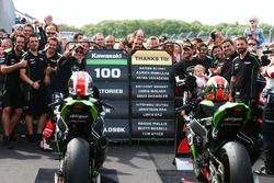 Jonathan Rea, Kawasaki Racing, Tom Sykes, Kawasaki Racing celebrate 100 Kawasaki Racing wins in WSBK