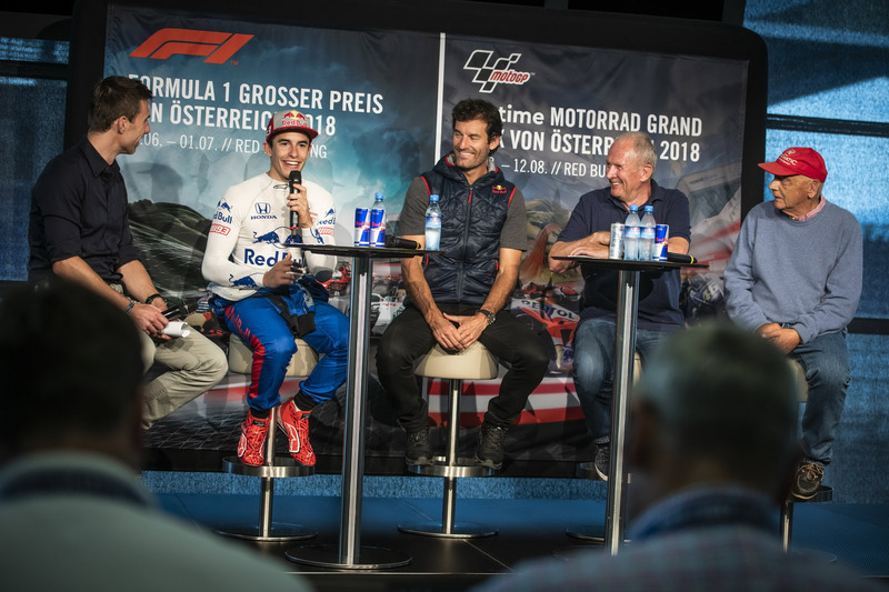 Marc Marquez, Mark Webber, Dr. Helmut Marko, dan Niki Lauda