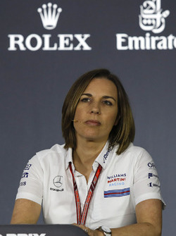 Claire Williams, team principal Williams lors de la conférence de presse