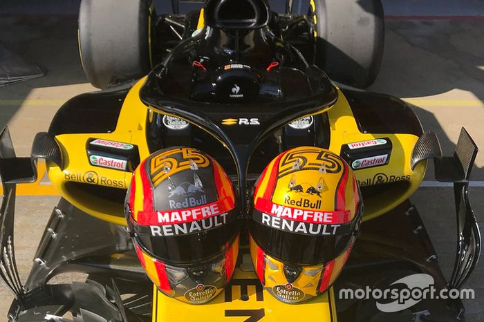 Casco de Carlos Sainz Jr., Renault Sport F1 Team