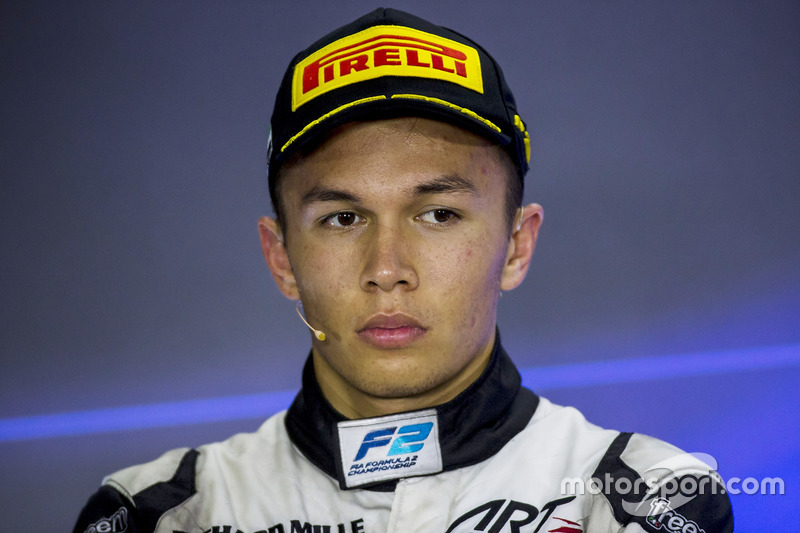 Podium: Second place Alexander Albon, ART Grand Prix