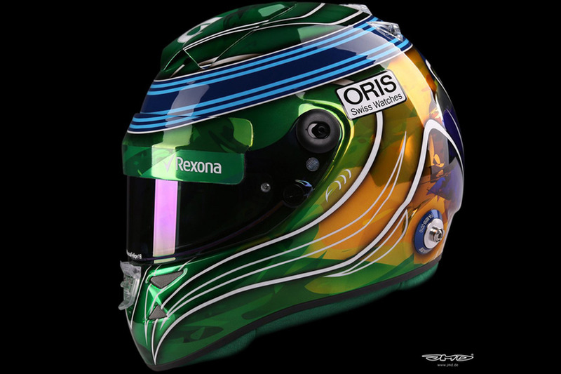 Casco de Felipe Massa para el GP de Abu Dhabi