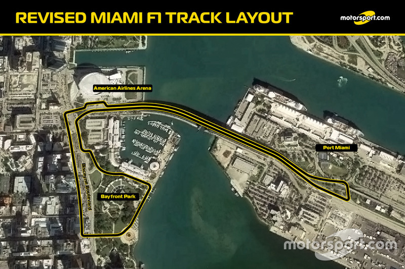 Revised Miami F1 track layout