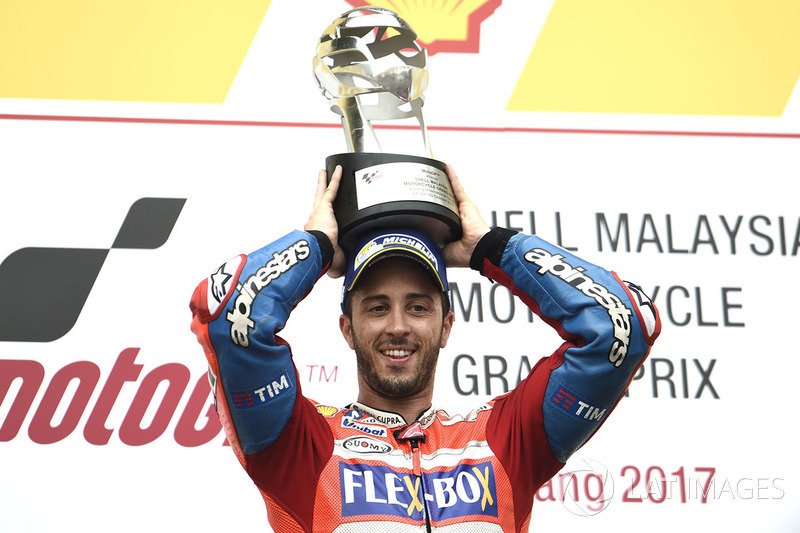 Podium: race winner Andrea Dovizioso, Ducati Team