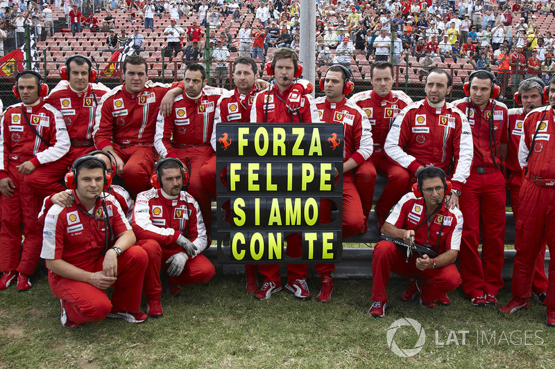 A message to Felipe Massa from the Ferrari team