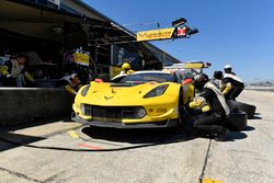 #3 Corvette Racing Chevrolet Corvette C7.R, GTLM: Antonio Garcia, Jan Magnussen, Mike Rockenfeller pit stop