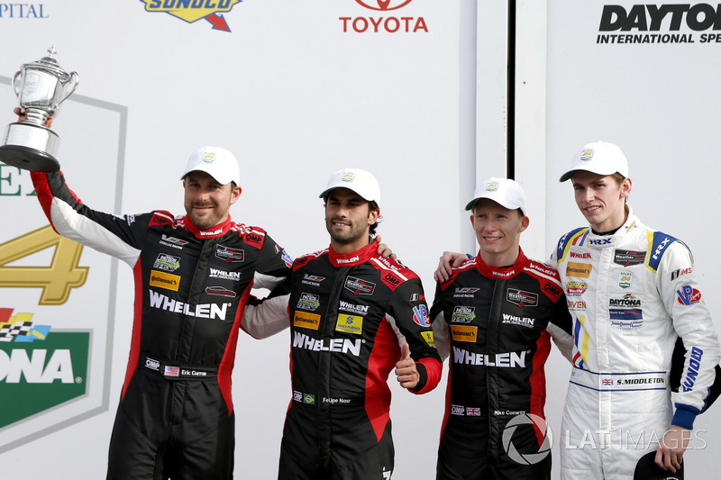 Victory lane, second place P: #31 Action Express Racing Cadillac DPi: Felipe Nasr, Eric Curran, Mike Conway, Stuart Middleton