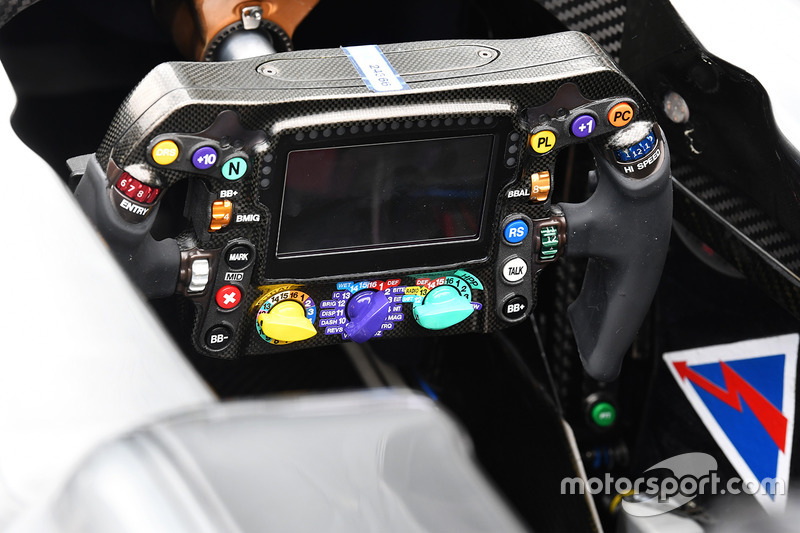 Mercedes-Benz F1 W08  steering wheel detail