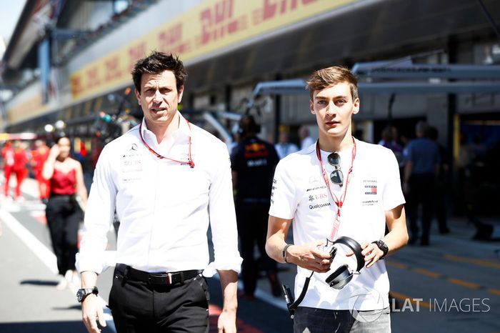 Toto Wolff, Mercedes AMG F1 con George Russell, Mercedes