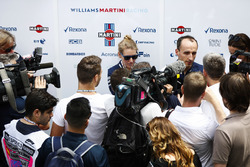 Robert Kubica, Williams Martini Racing, speaks to the media