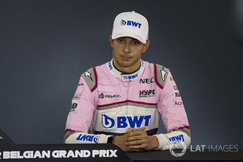 Esteban Ocon, Racing Point Force India F1 Team, en conférence de presse