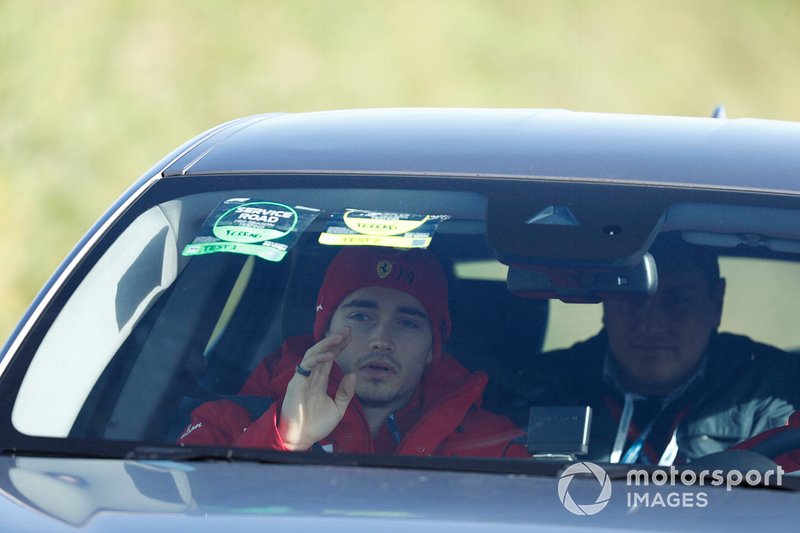 Charles Leclerc, Ferrari arriva in pista
