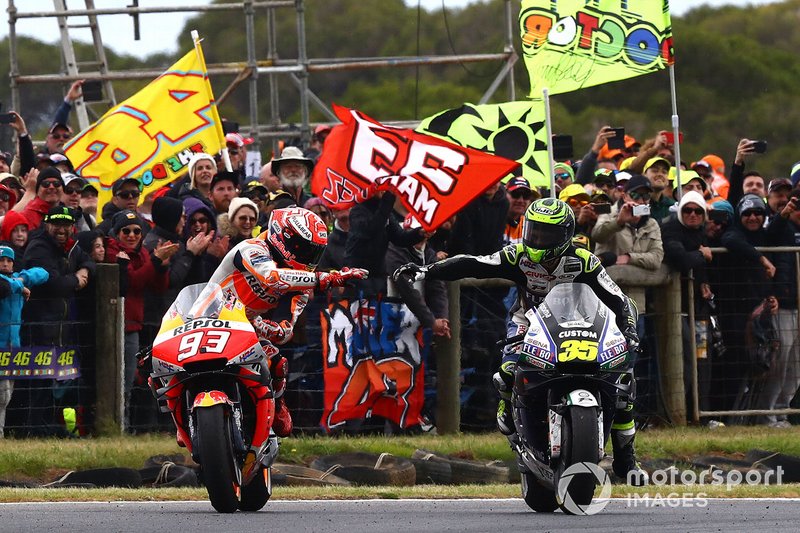Race winner Marc Marquez, Repsol Honda Team, Cal Crutchlow, Team LCR Honda