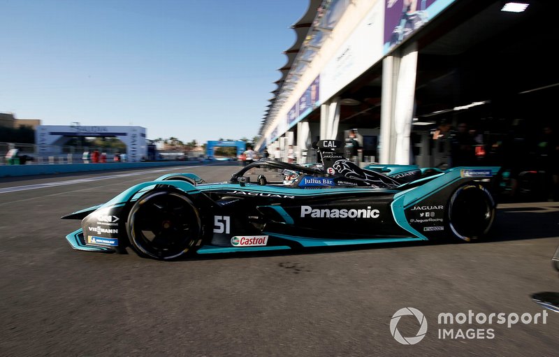 James Calado, Jaguar Racing, Jaguar I-Type 4 exits the garage