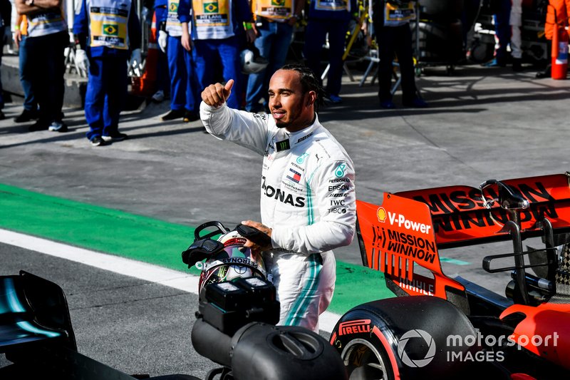 Lewis Hamilton, Mercedes AMG F1 celebra en Parc Ferme