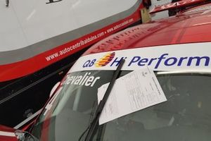 Dettaglio della scheda di verifica tecnica sulla Porsche di Hugo Chevalier, AB Racing