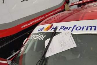 Dettaglio della scheda di verifica tecnica sulla Porsche di Hugo Chevalier, AB Racing