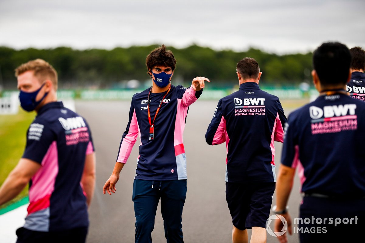 Lance Stroll, Racing Point, da un paseo por el circuito
