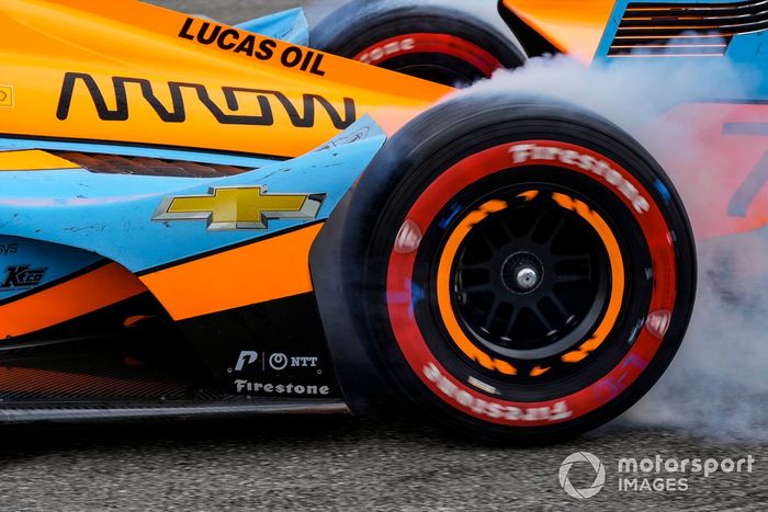 Alexander Rossi, Arrow McLaren Chevrolet, parada en boxes