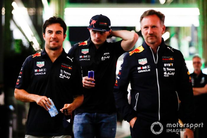 Sergio Pérez, Red Bull Racing, Max Verstappen, Red Bull Racing, Christian Horner, director del equipo, Red Bull Racing