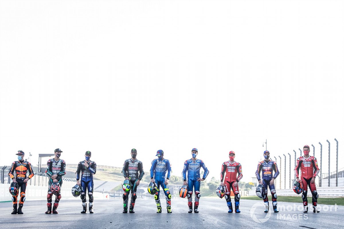Los pilotos de MotoGP 2020